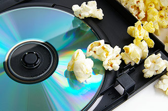 DVD Moive and Popcorn
