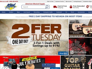 American Musical Supply Coupons