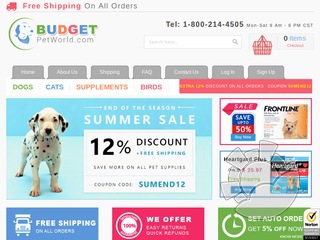 BudgetPetWorld.com Coupons