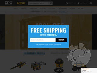 CPO Dewalt Outlet Store Coupons