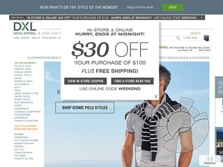 DXL Destination XL Coupons